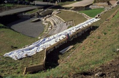 Anfiteatro in corso di scavo